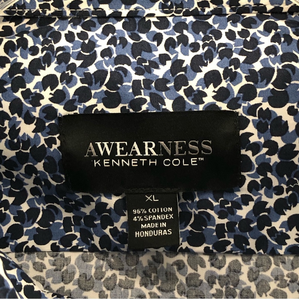 NWT Kenneth Cole Awareness LS Pattern Shirt - Picture 2 of 5